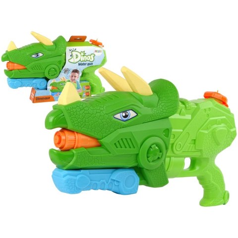 Pistolet na wodę Dinosaur Triceratops 1330 ml Zielony Zasięg 8 m Lean (13120)
