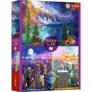 Puzzle Wycieczka po Ameryce 2x500 el. Trefl (37500)
