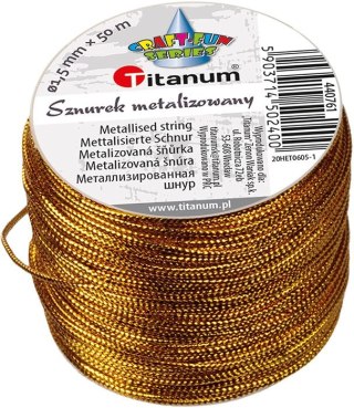 Sznurek Craft-Fun Series złoty 50m Titanum (20HET0605-1)