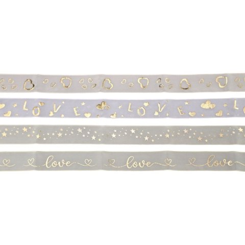 Wstążka Craft-Fun Series organza nadruk 26x1 [mm x m] mix Titanum (BR231745)