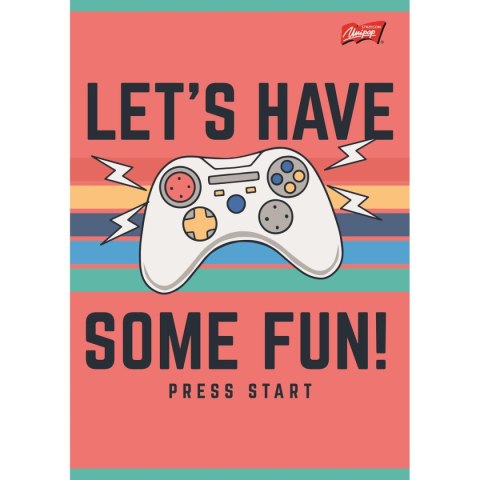 Zeszyt Lets Play A5 32k. 70g podwójna linia kolor Unipap