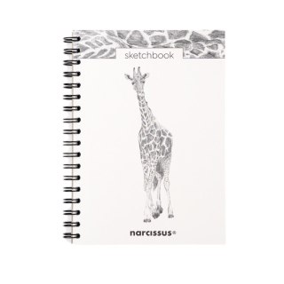 Blok artystyczny szkicownik żyrafa B5 120g 60k Narcissus