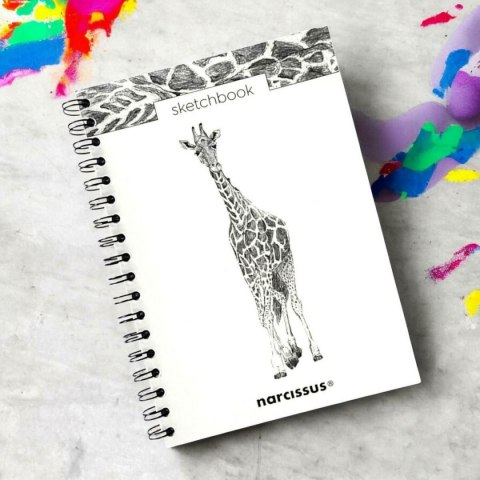 Blok artystyczny szkicownik żyrafa B5 120g 60k Narcissus