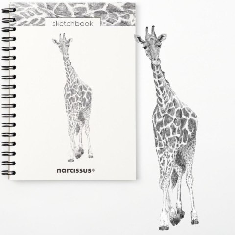 Blok artystyczny szkicownik żyrafa B5 120g 60k Narcissus