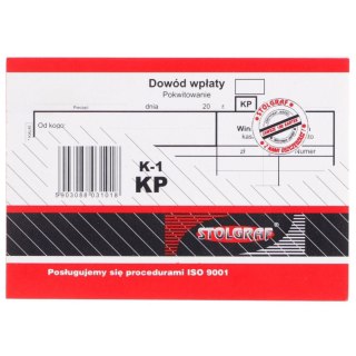 Druk samokopiujący KP dowód wpłaty A6 100k. Stolgraf (K1)