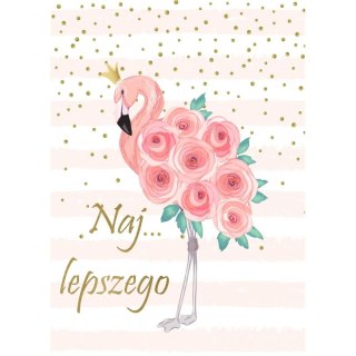 Kartka składana B6 FLAMING W RÓŻACH C6 Henry (5907465661720)