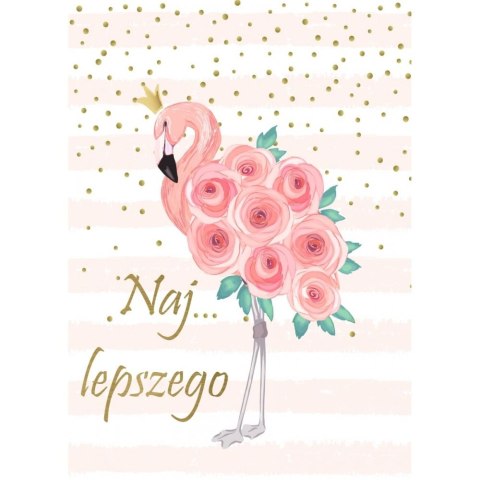 Kartka składana B6 FLAMING W RÓŻACH C6 Henry (5907465661720)