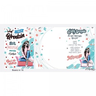 Kartka składana Bueno Urodzinowy dla dziewczyny B6 Ev-corp (STKB-16)
