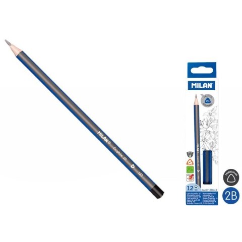 Ołówek trójkątny 2B Milan (071230412)