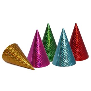 Czapka party HOLOGRAFICZNE mix papier Arpex (K9662)