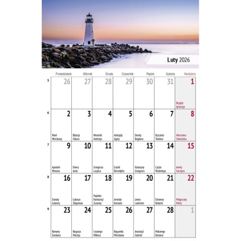 Kalendarz biurkowy miesięczny Pejzaże 240mm x 150mm Press (5904830713602)