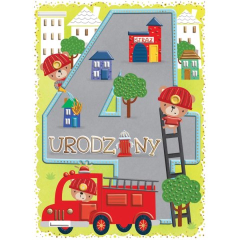 Kartka składana B6 4 straż pożarna B6 Henry (5905701485284)