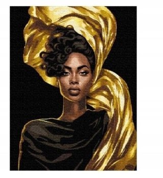 Kolorowanka malowanie po numerach czarne płótno złota elegancja Artea (801024938)