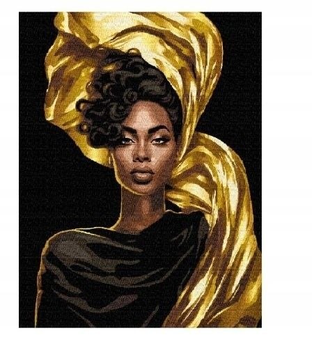 Kolorowanka malowanie po numerach czarne płótno złota elegancja Artea (801024938)