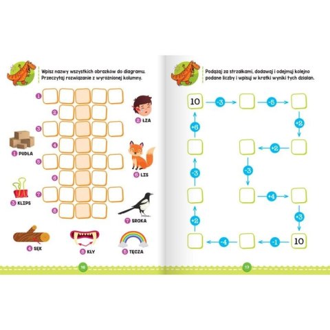 Książka dla dzieci Łamigłówki i krzyżówki. Ciekawe zadania dla przedszkolaków 6+