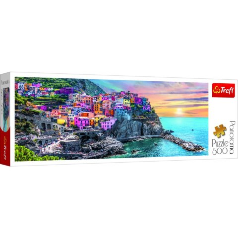 Puzzle Vernazza o zachodzie słońca, Włochy 500 el. Trefl (29516)