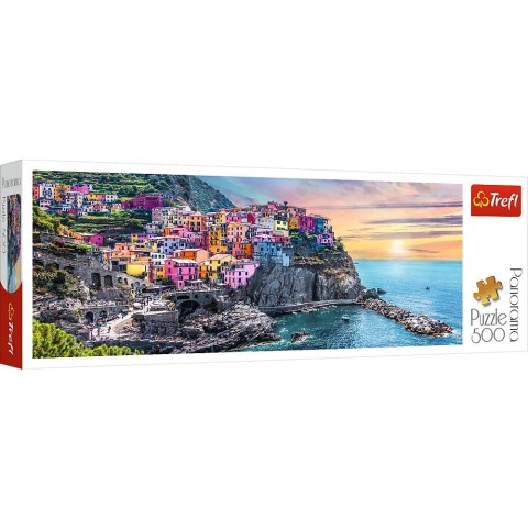 Puzzle Vernazza o zachodzie słońca, Włochy 500 el. Trefl (29516)
