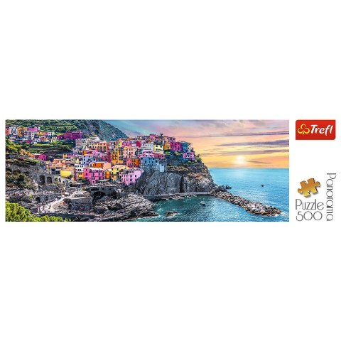 Puzzle Vernazza o zachodzie słońca, Włochy 500 el. Trefl (29516)