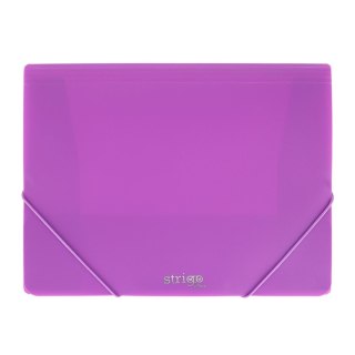 Teczka plastikowa na gumkę z gumką Neon fioletowa A4 fioletowy Strigo (SF098)