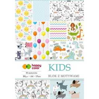 Zeszyt papierów kolorowych Kids Natura 30 motyw A4 80g 15k Happy Color (3808 2030-K)