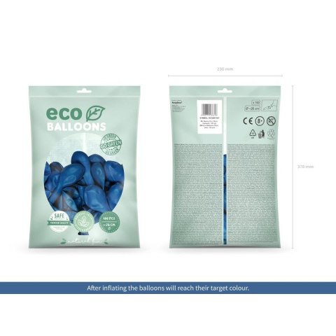 Balon gumowy Pastel Eco Balloons niebieski 260mm Partydeco (ECO26P-001)