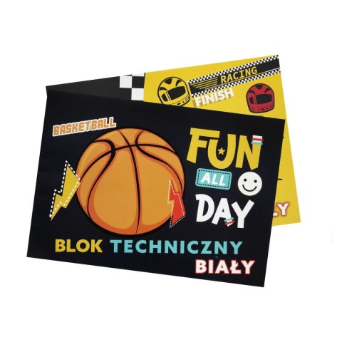 Blok techniczny biały NO NAME - CHŁOPIEC A4 biały 20k Beniamin