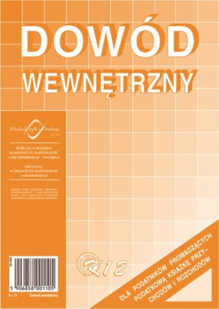 Druk offsetowy Dowód wewnętrzny A5 A5 40k. Michalczyk i Prokop (K-12)
