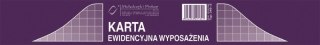 Druk offsetowy O kart. karta ewidencyjna wyposażenia A5 50k. Michalczyk i Prokop (346-3)