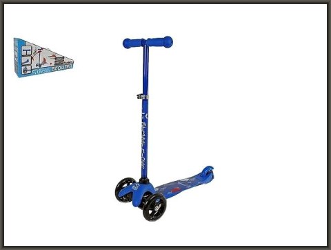 Hulajnoga 3-kołowa regulowana kierownica chłopięca - niebieska Hipo (720444)