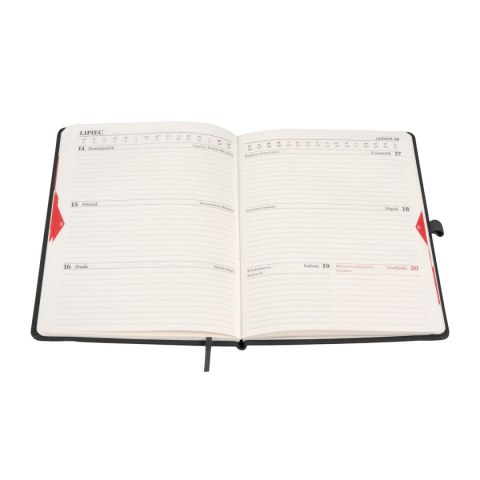 Kalendarz książkowy (terminarz) 2026 MEMOFIX TDW A5 Antra (CZARNY)