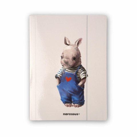 Teczka kartonowa na gumkę nosorożec A4 mix 270g Narcissus