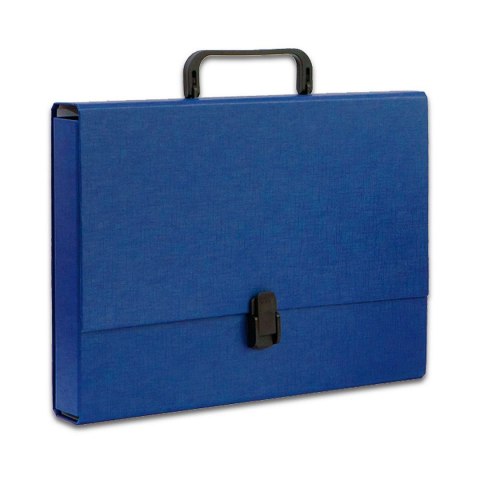 Teczka z szerokim grzbietem na zatrzask A4 granatowy