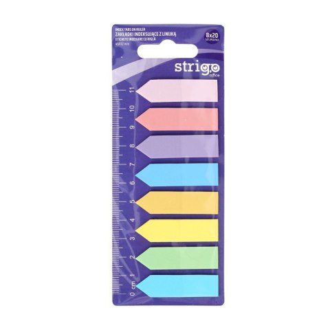 Zakładki indeksujące pastelowe 45x12mmx8 bloczków 5905658810207 160k [mm:] 45x12 Strigo (SSN040)