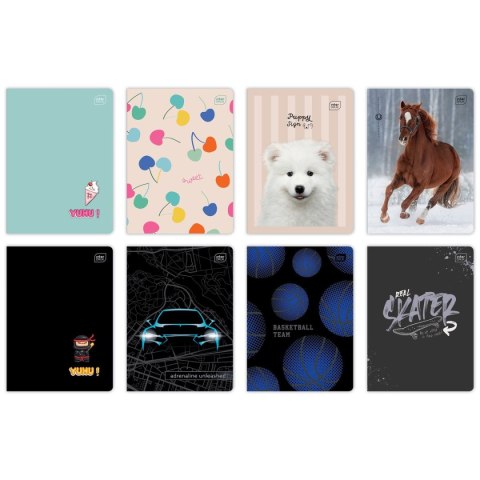 Zeszyt MIX A5 32k. 70g krata Interdruk (ZE32KF#)