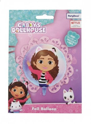 Balon foliowy pastylka z falbanką Koci Domek Gabi Partydeco (FB317)
