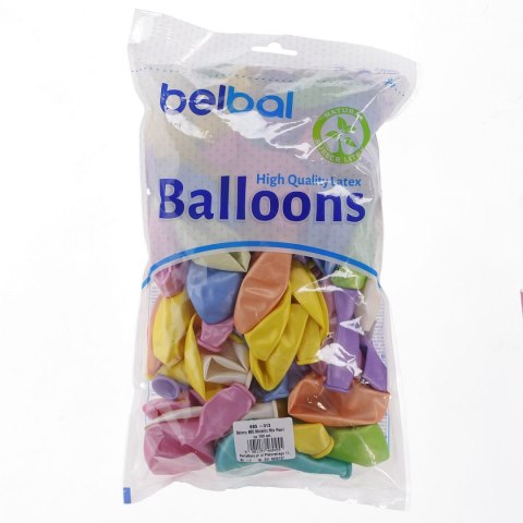 Balon gumowy perłowy 100 szt mix 12cal Partydeco (12M-000P)