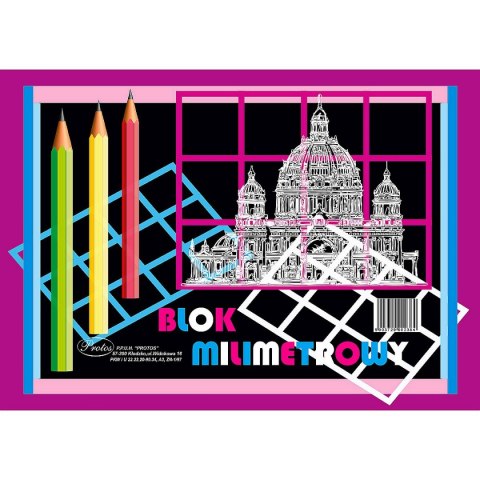 Blok milimetrowy A3 90g 20k Protos