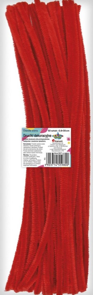 Drucik Craft-Fun Series kreatywny kolor: czerwony 300mm 50 szt Titanum (T06)