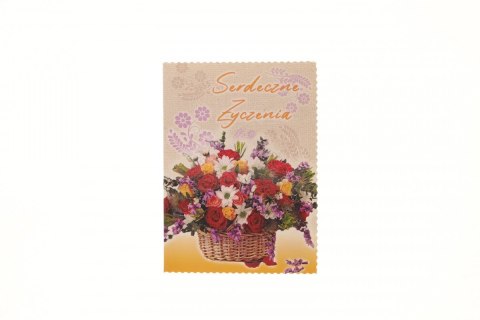 Kartka składana serdeczne zyczenia B6 Agamis