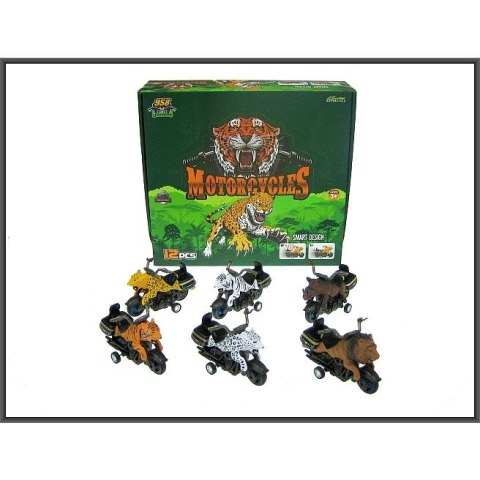 Motocykl Zwierzak 12cm 6-rodzajów Hipo (H12755)