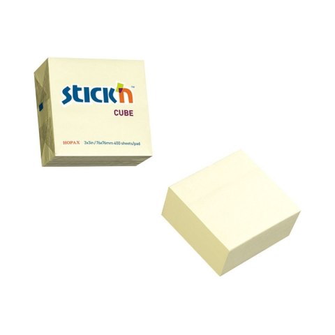 Notes samoprzylepny (karteczki) żółta 400k [mm:] 76x76 Stick'n (21072)
