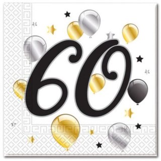 Serwetki balloons 60 biały papier [mm:] 330x330 Godan (88869)