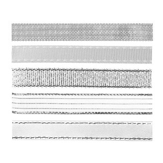 Wstążka Craft-Fun Series 5 wzorów 10x2 [mm x m] srebrna Titanum (709062（silver))