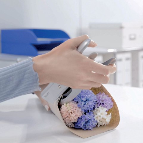 Zszywacz nożycowy srebrny 40k. metal Leitz (55490081)