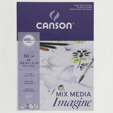 Blok rysunkowy Mix Media A5 200g 50k Canson (200006009)