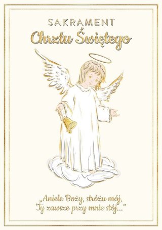 Kartka składana Karnet A5 CHRZEST ANIOŁ STRÓŻ A5 Henry (5905701487226)