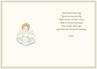 Kartka składana Karnet A5 CHRZEST ANIOŁ STRÓŻ A5 Henry (5905701487226)