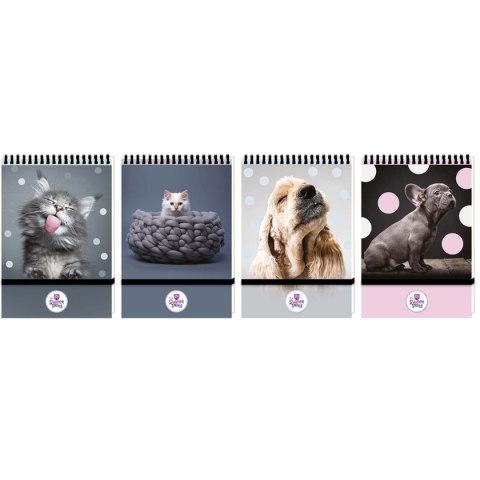 Kołozeszyt (kołonotatnik) The SWEET PETS A6 96k. krata (nd) (6136)