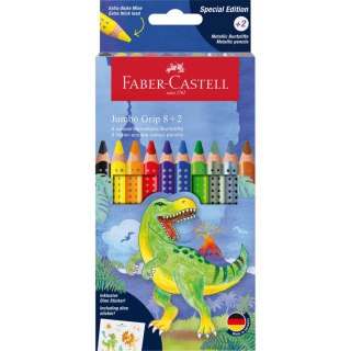 Kredki ołówkowe dinozaury +naklejki Faber Castell (110922 FC)