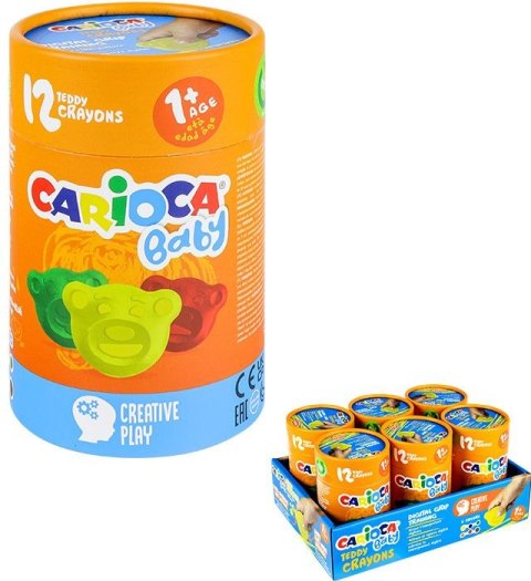 Kredki świecowe Misiaki Baby 12 kol. Carioca (160-2349)